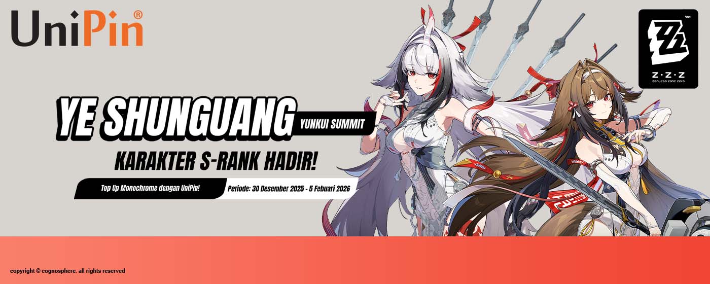 Ye Shunguang Hadir di Yunkui Summit! Top Up Monochrome ZZZ Lebih Gampang dengan UniPin